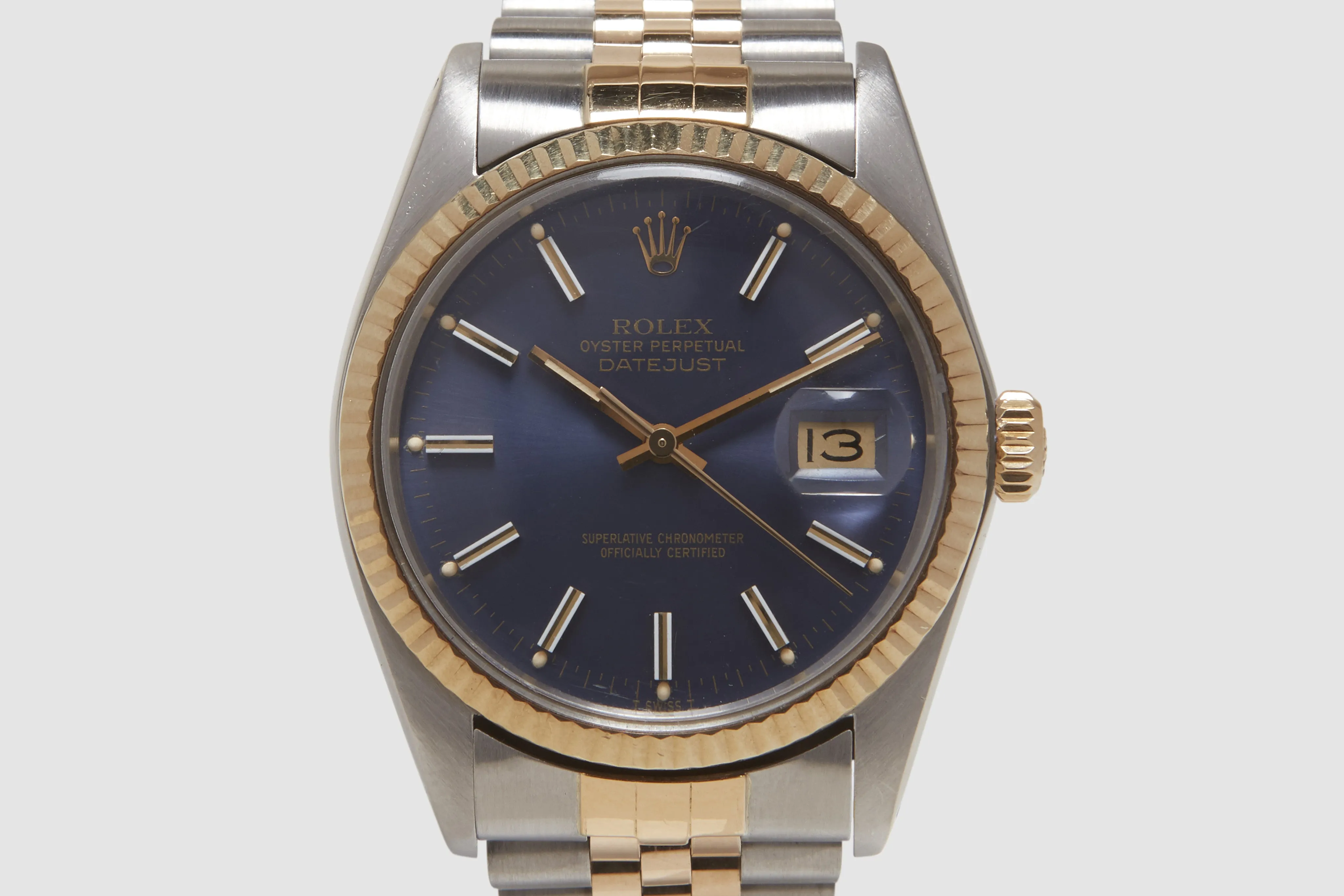 Rolex Two-Tone Oyster Perpetual Datejust with Navy Dial