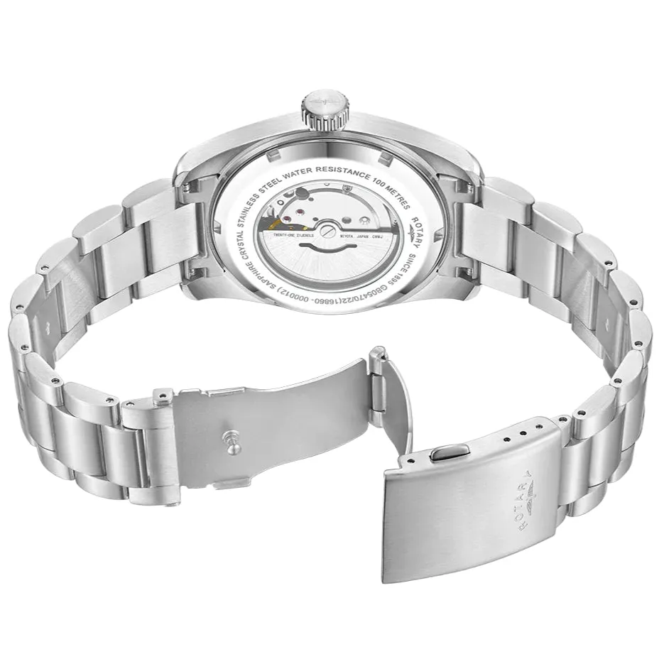Rotary Commando Pilot Auto Men's Silver Watch GB05470/22