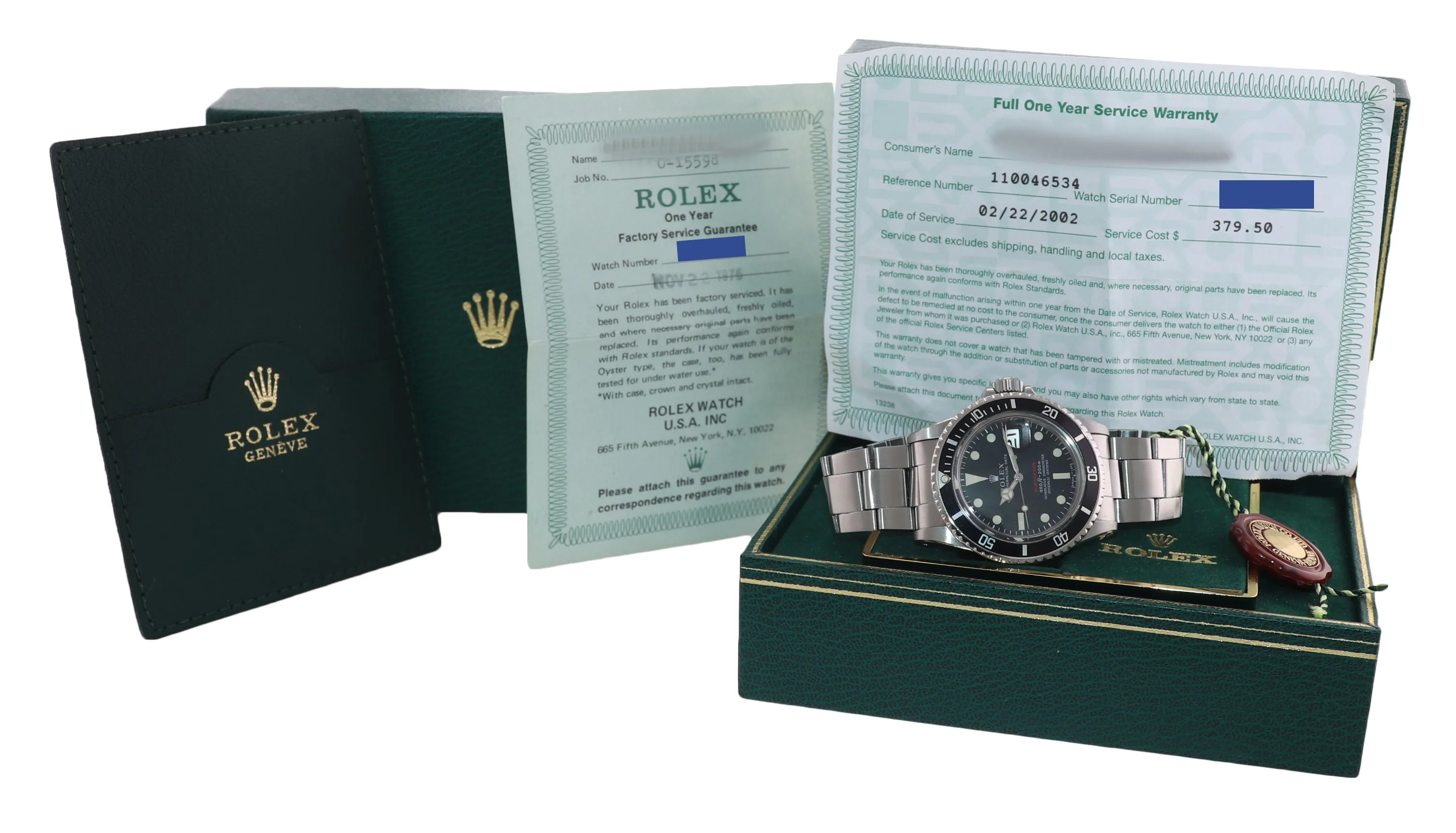 RSC PAPERS Rolex Submariner 1680 RED Submariner Orginal Patina Watch Box