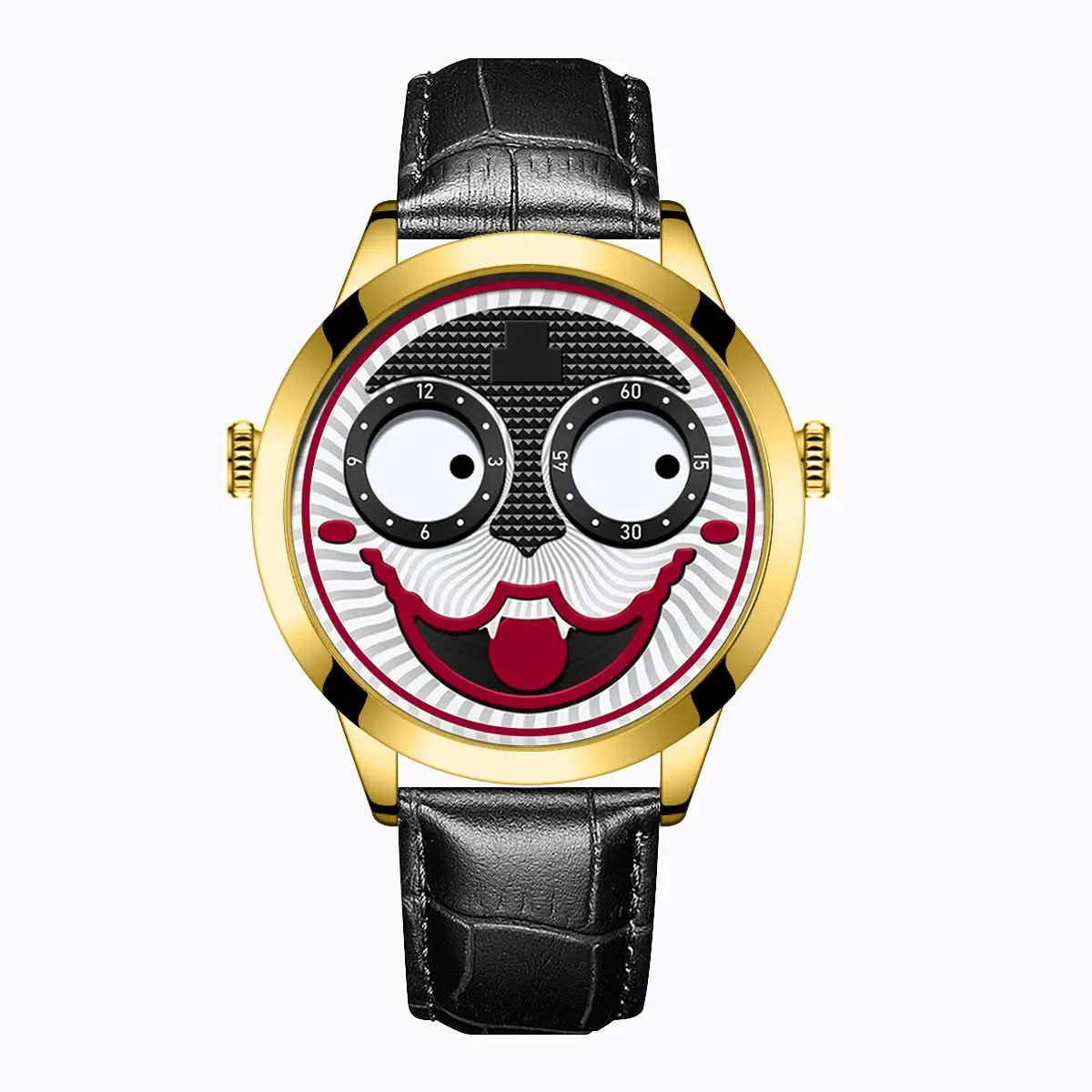 Russian Clown-Inspired Men's Sports Quartz Watch – Trendy