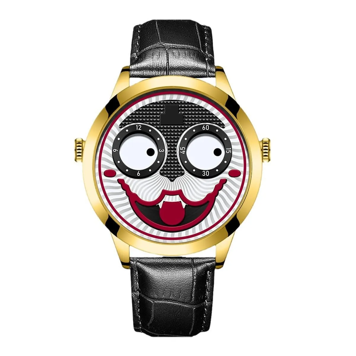 Russian Clown-Inspired Men's Sports Quartz Watch – Trendy