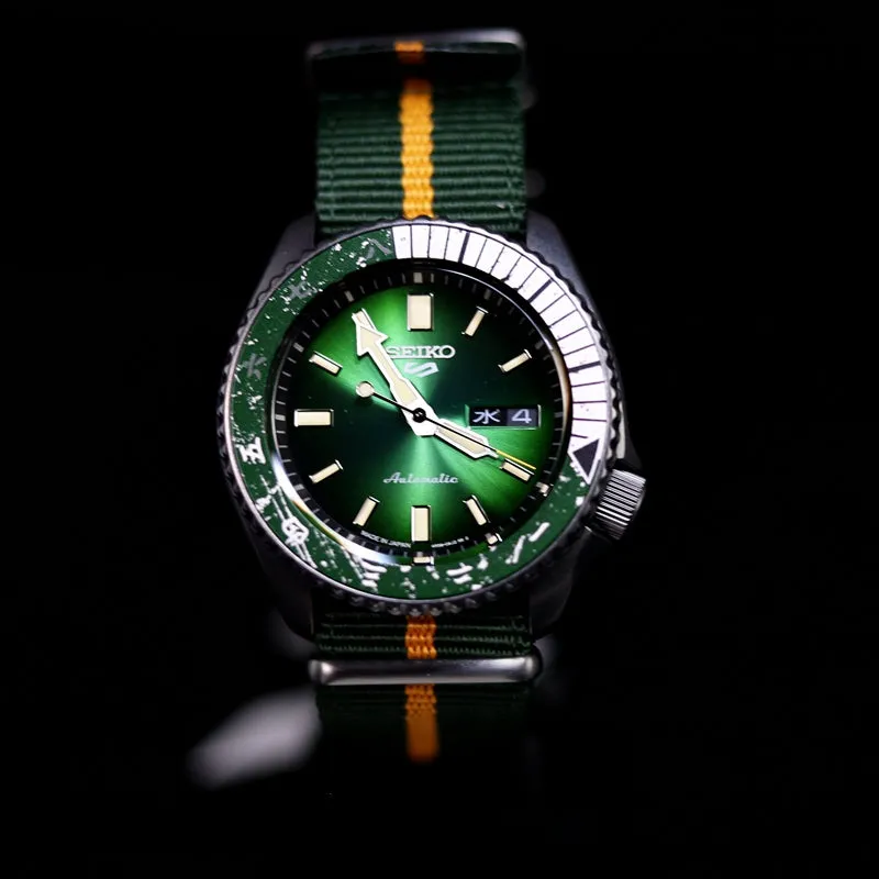 Seiko 5 Sports SBSA095 SRPF73K1 ROCK LEE NARUTO & BORUTO collaboration limited model Mechanical Watch