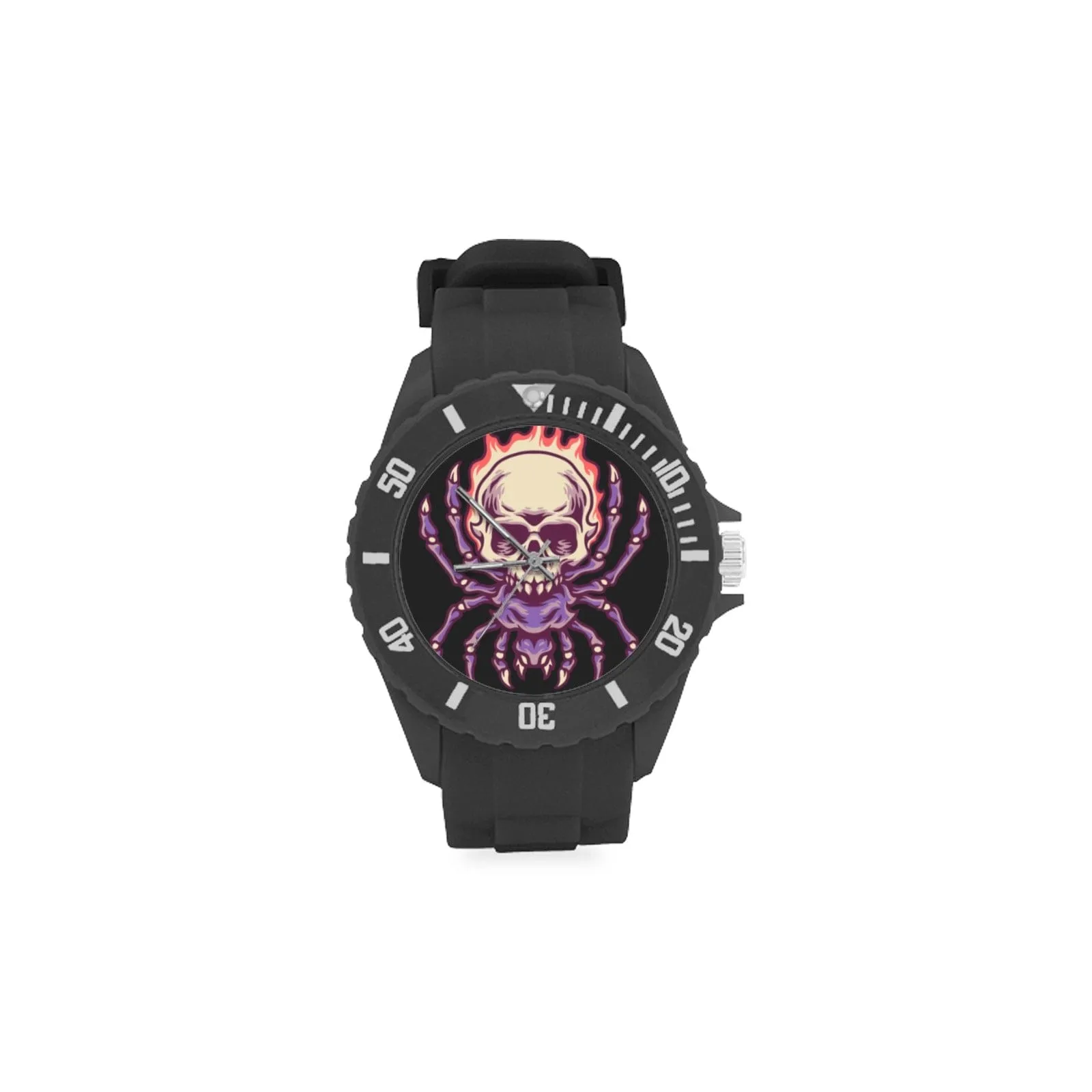 Skull Tarantula Retro Sport Rubber Strap Watch