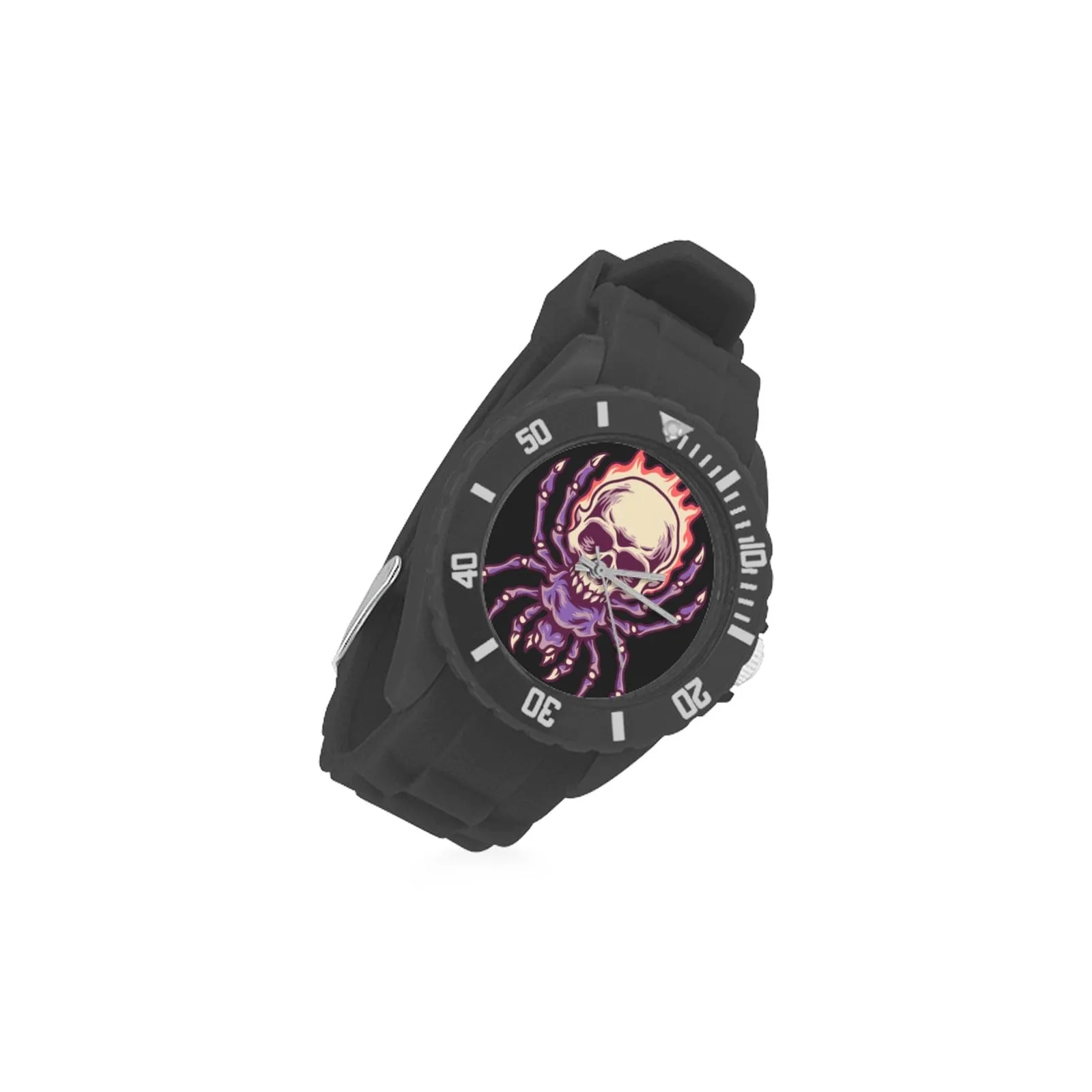 Skull Tarantula Retro Sport Rubber Strap Watch