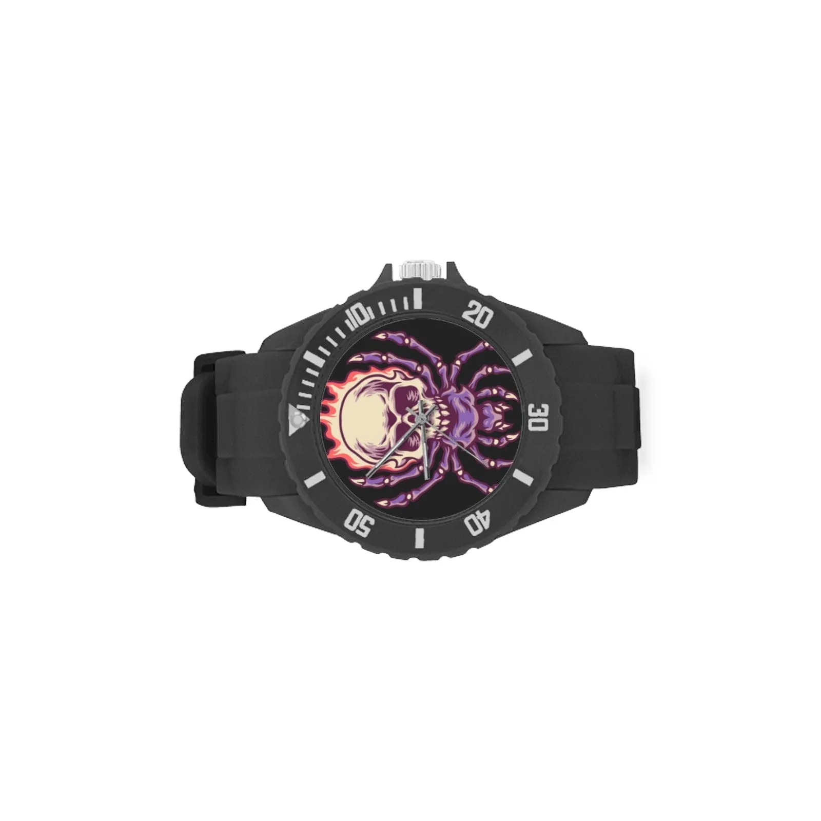 Skull Tarantula Retro Sport Rubber Strap Watch