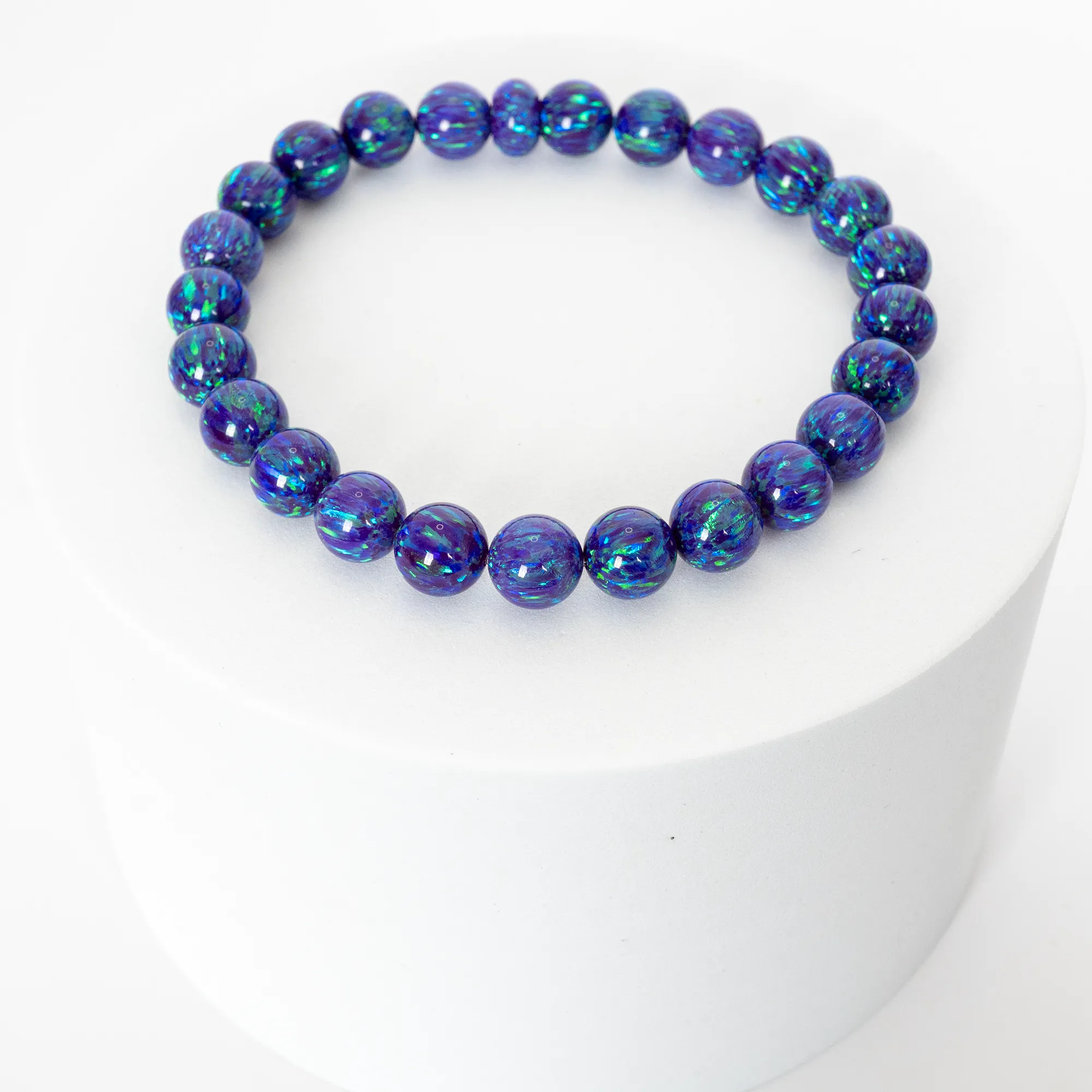 Sleepy Lavender Opal Beaded Bracelet