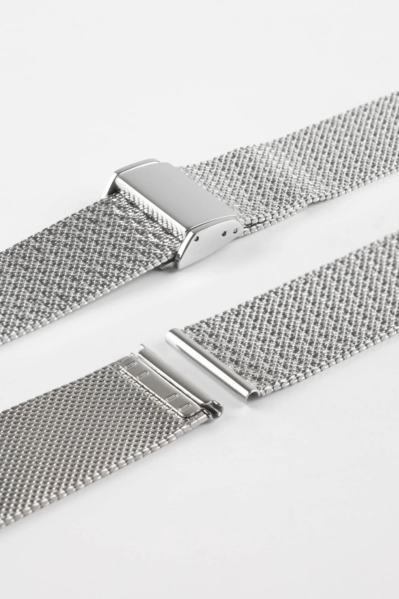 Staib SOC 2912 Stainless Steel High-Frequency Milanaise Mesh Watch Bracelet - POLISHED SILVER