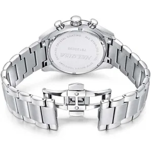 Stainless Steel with Silver Dial Chronos Watch  For Men - Heloisa 76120296