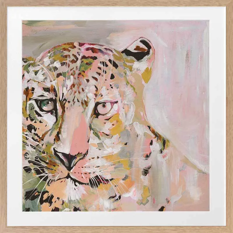 Stay With Me Muted Pink Framed Art Print