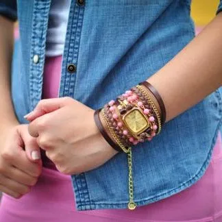 Sweet Dreams Strawberry Shortcake Bracelet Wrap Watch