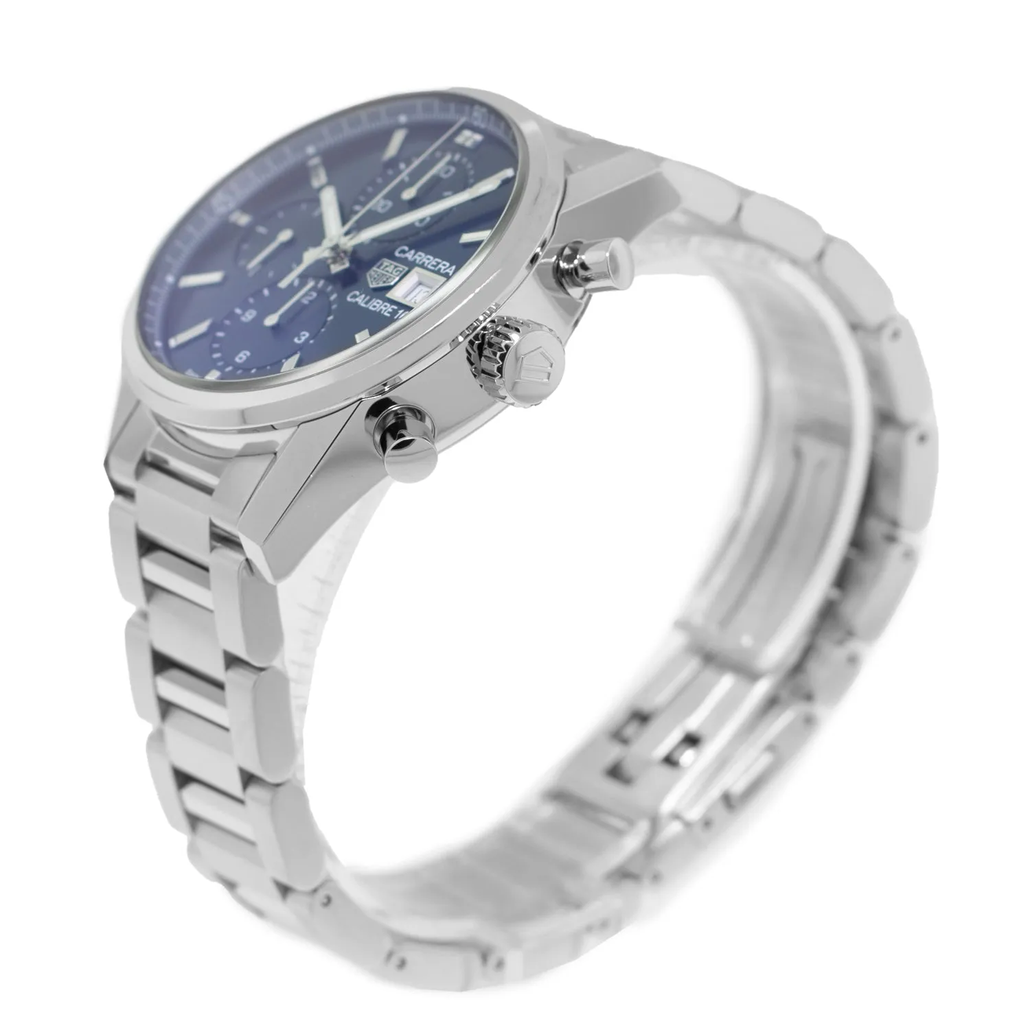TAG Heuer Carrera Chronograph 41mm Stainless Steel with Blue Index Dial CBK2112.BA0715