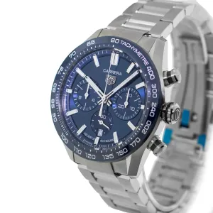TAG Heuer Carrera Chronograph 44mm Stainless Steel with Blue Index Dial CBN2A1A.BA0643
