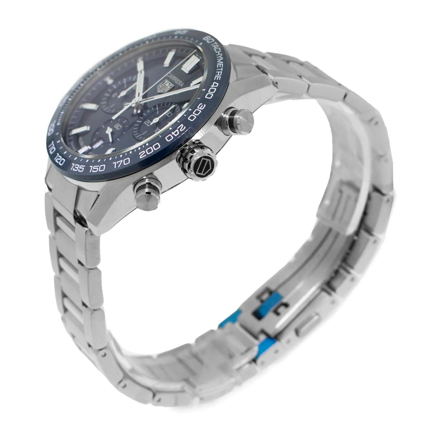 TAG Heuer Carrera Chronograph 44mm Stainless Steel with Blue Index Dial CBN2A1A.BA0643