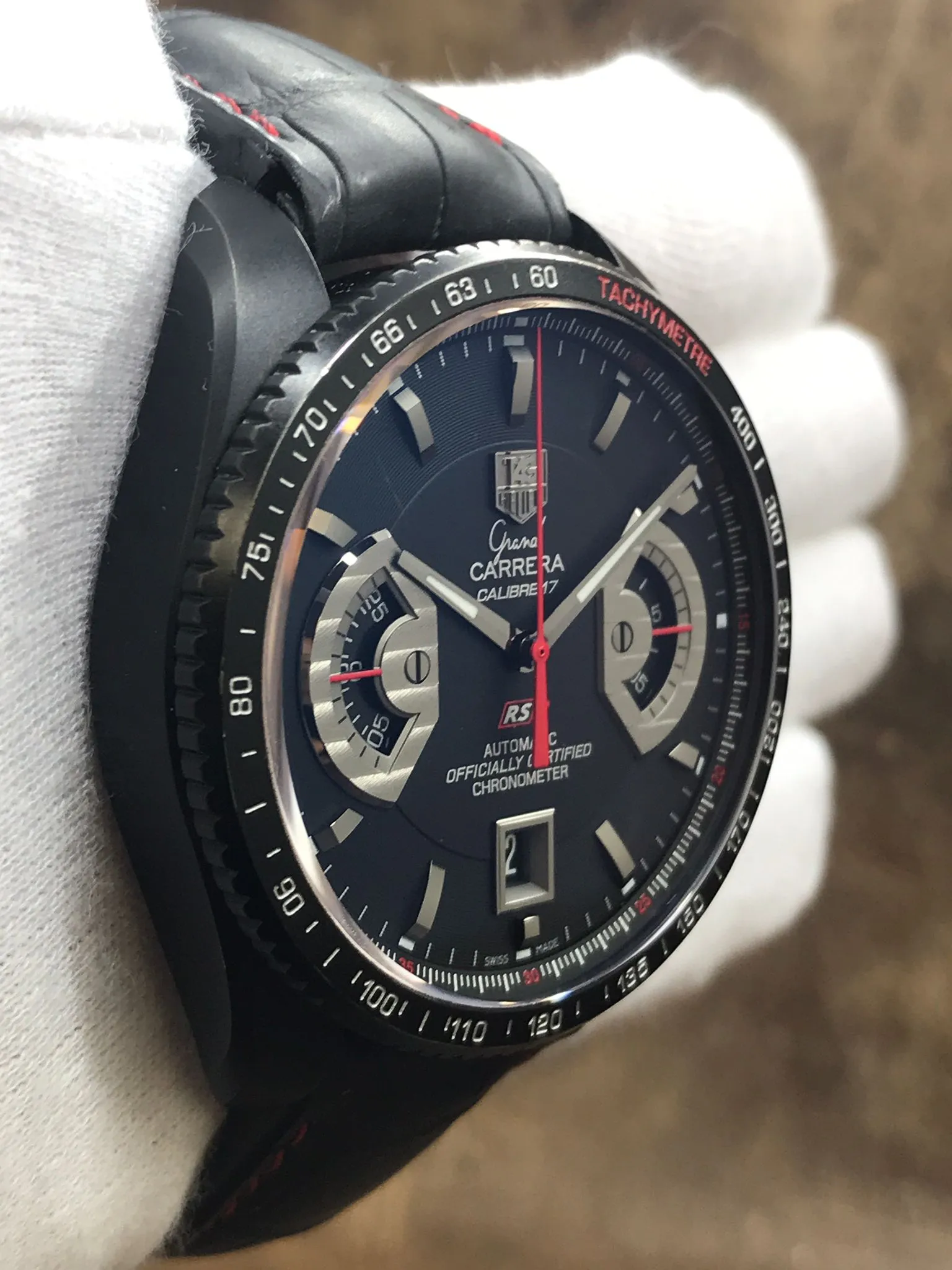 TAG Heuer Grand Carrera CAV518B Black Dial Automatic Men's Watch