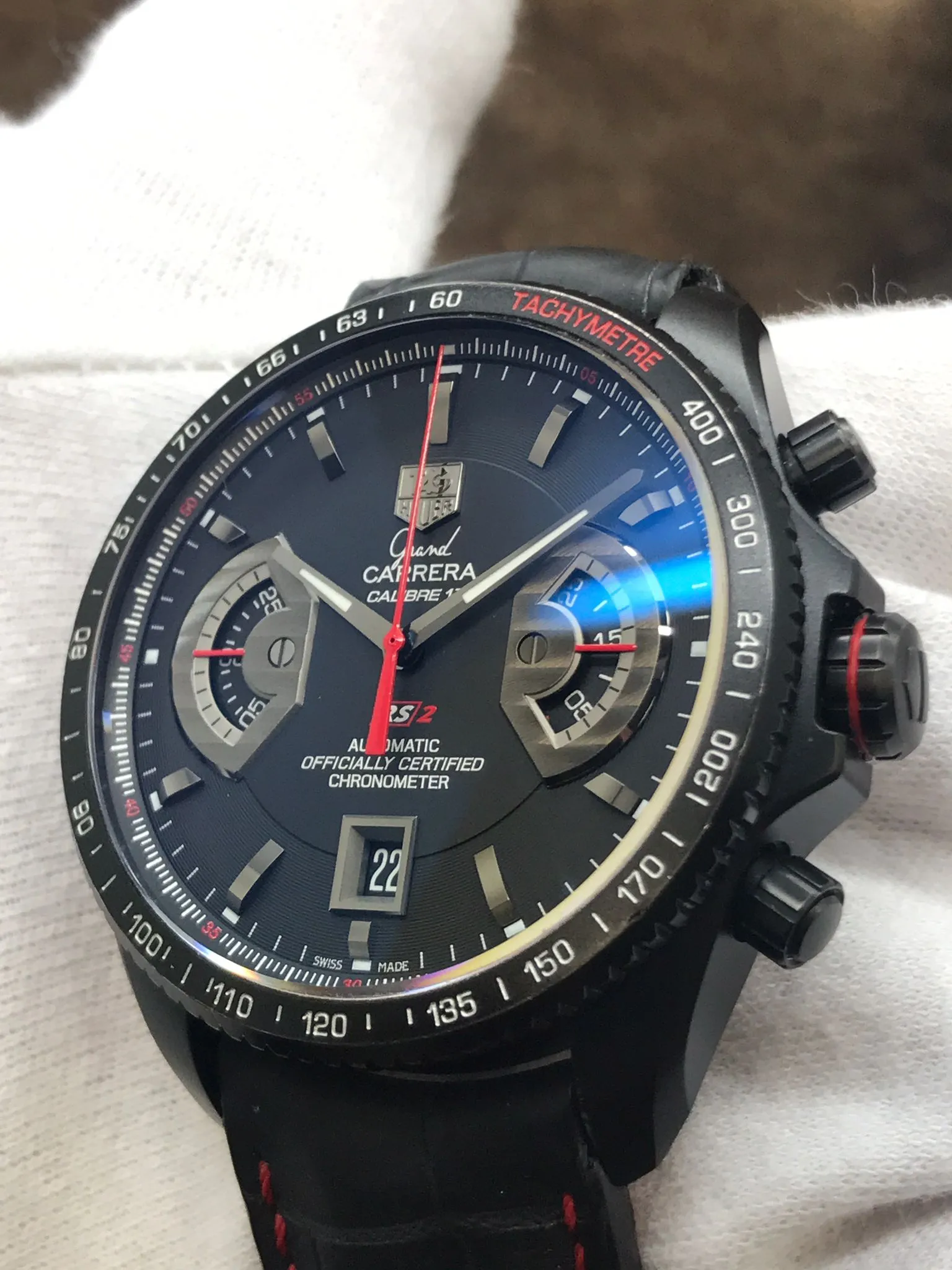 TAG Heuer Grand Carrera CAV518B Black Dial Automatic Men's Watch