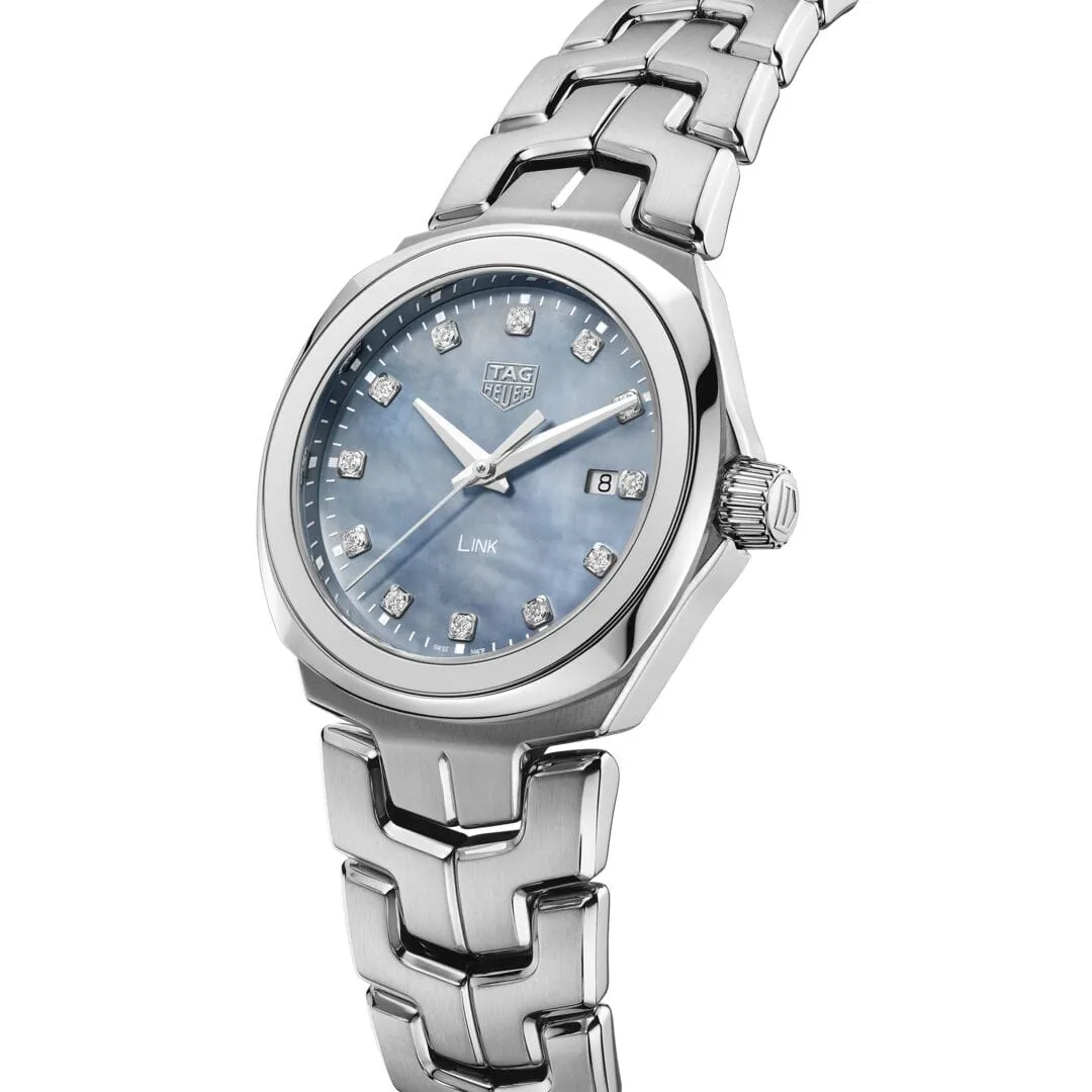 TAG Heuer Mother-of-Pearl and Diamond 32mm "Lady Link" Watch