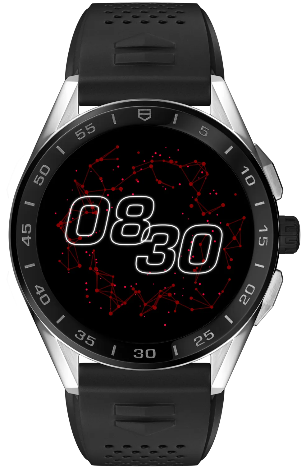 TAG Heuer Watch Connected 45 Steel Black Rubber