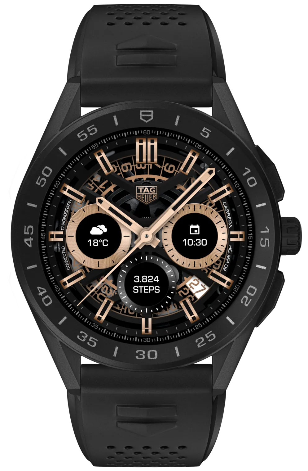 TAG Heuer Watch Connected 45 Titanium Black Rubber