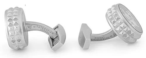 Tateossian Plated Stainless Steel Diamond Giza Tourbillon Cufflinks
