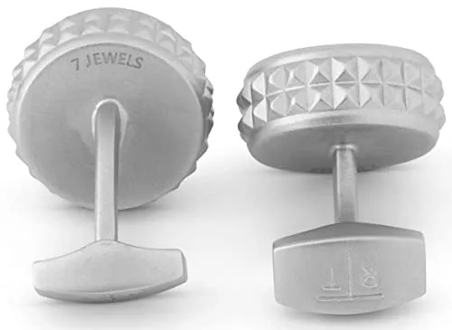 Tateossian Plated Stainless Steel Diamond Giza Tourbillon Cufflinks