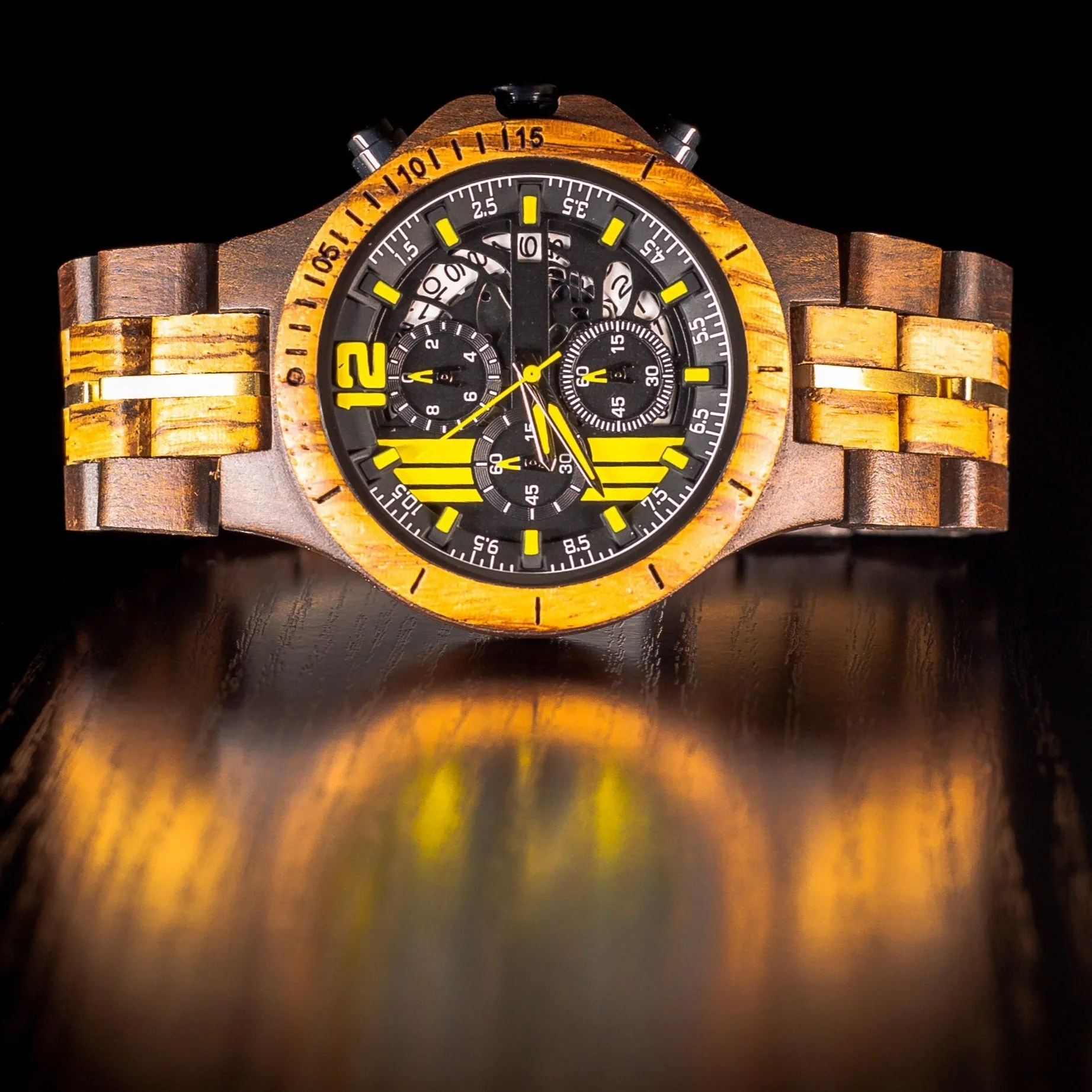 The Lumberjack - Ebony & Zebrawood Watch