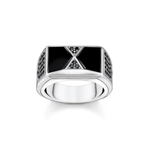 THOMAS SABO Ring Pyramid Shape Black