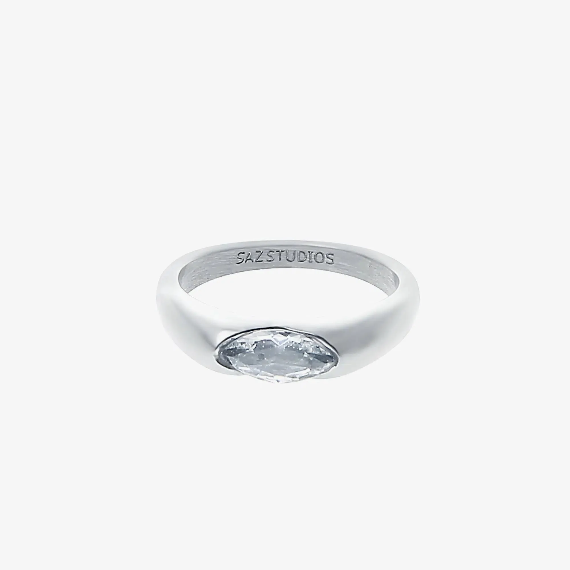 Three-eye Purple Diamond Rings