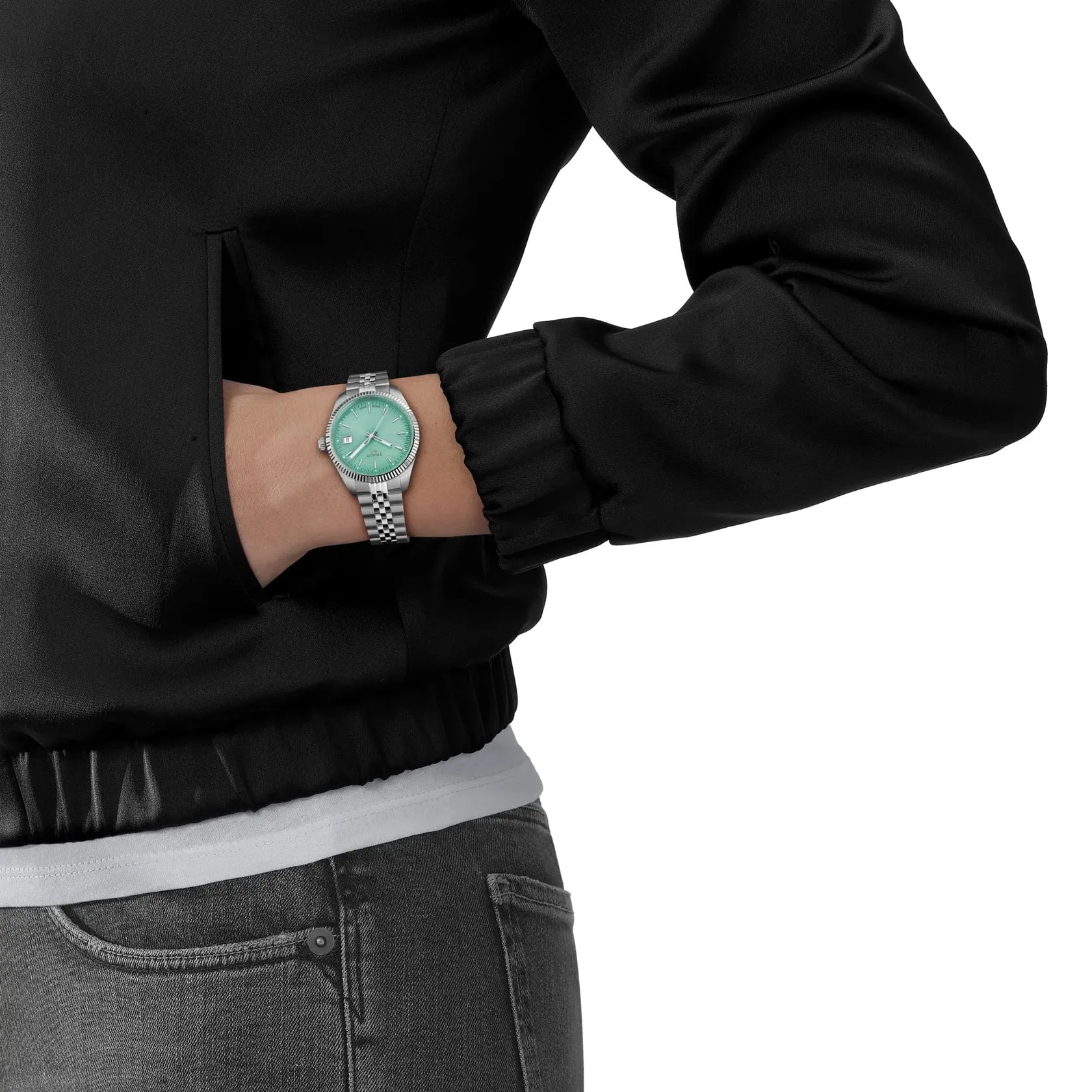 Tissot Ballade (34mm) Ladies Stainless Steel Light Green Dial Watch