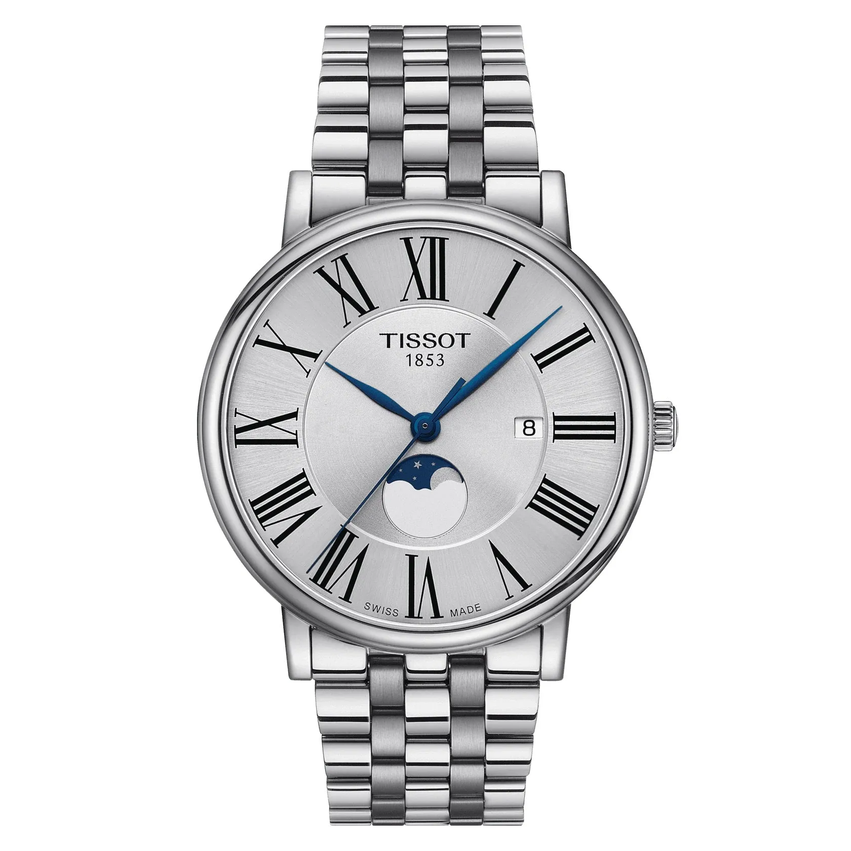 Tissot Carson Premium Moonphase Mens Stainless Steel Watch
