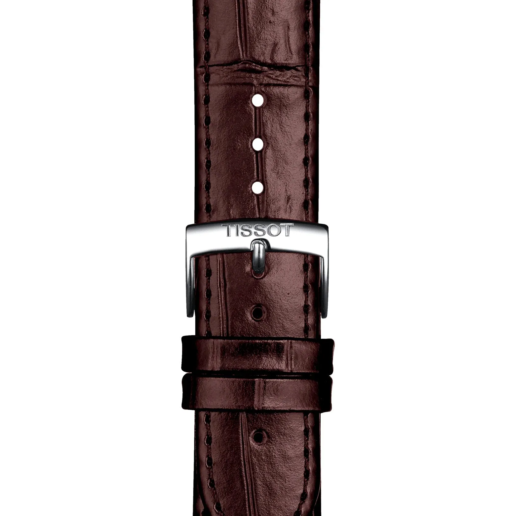Tissot Carson Premium Powermatic 80 Mens Stainless Steel Brown Leather Strap Watch