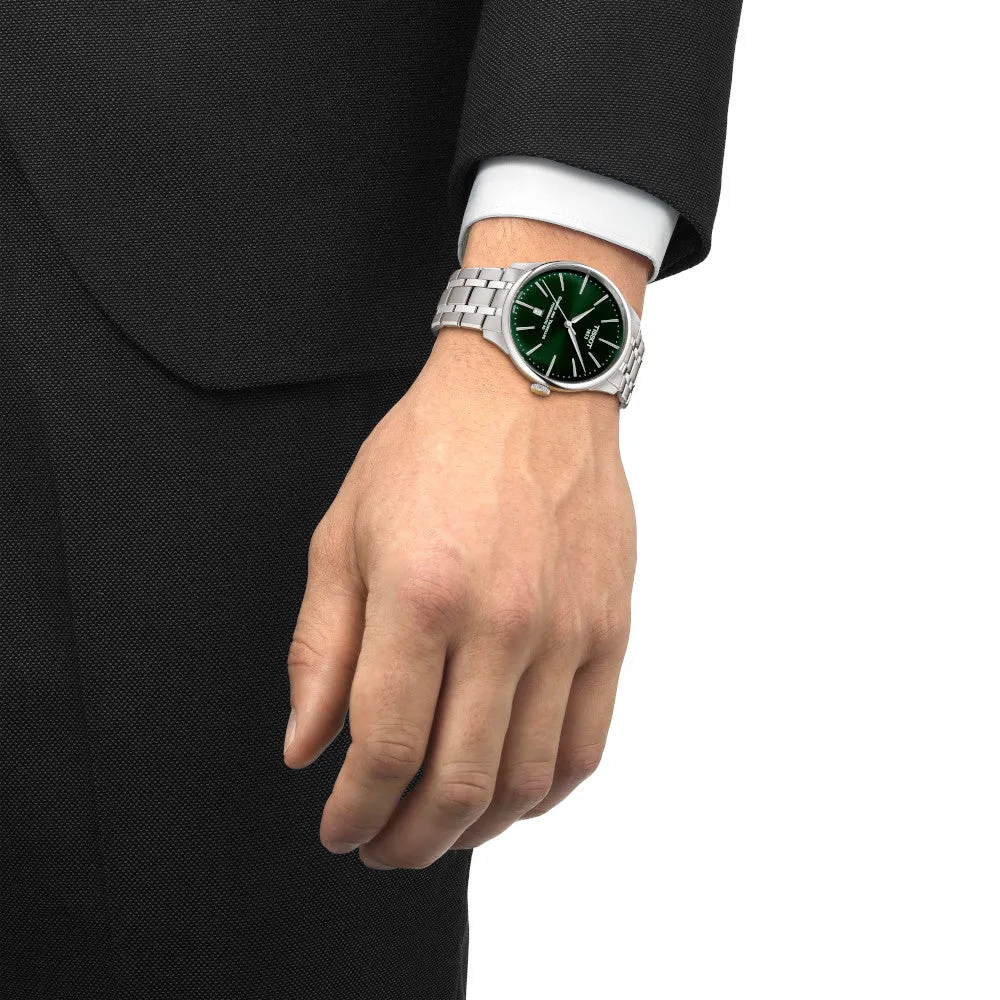Tissot Chemin Des Tourelles Powermatic Mens Stainless Steel Green Dial Watch