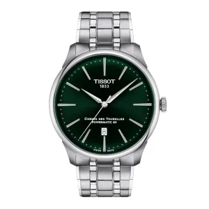 Tissot Chemin Des Tourelles Powermatic Mens Stainless Steel Green Dial Watch