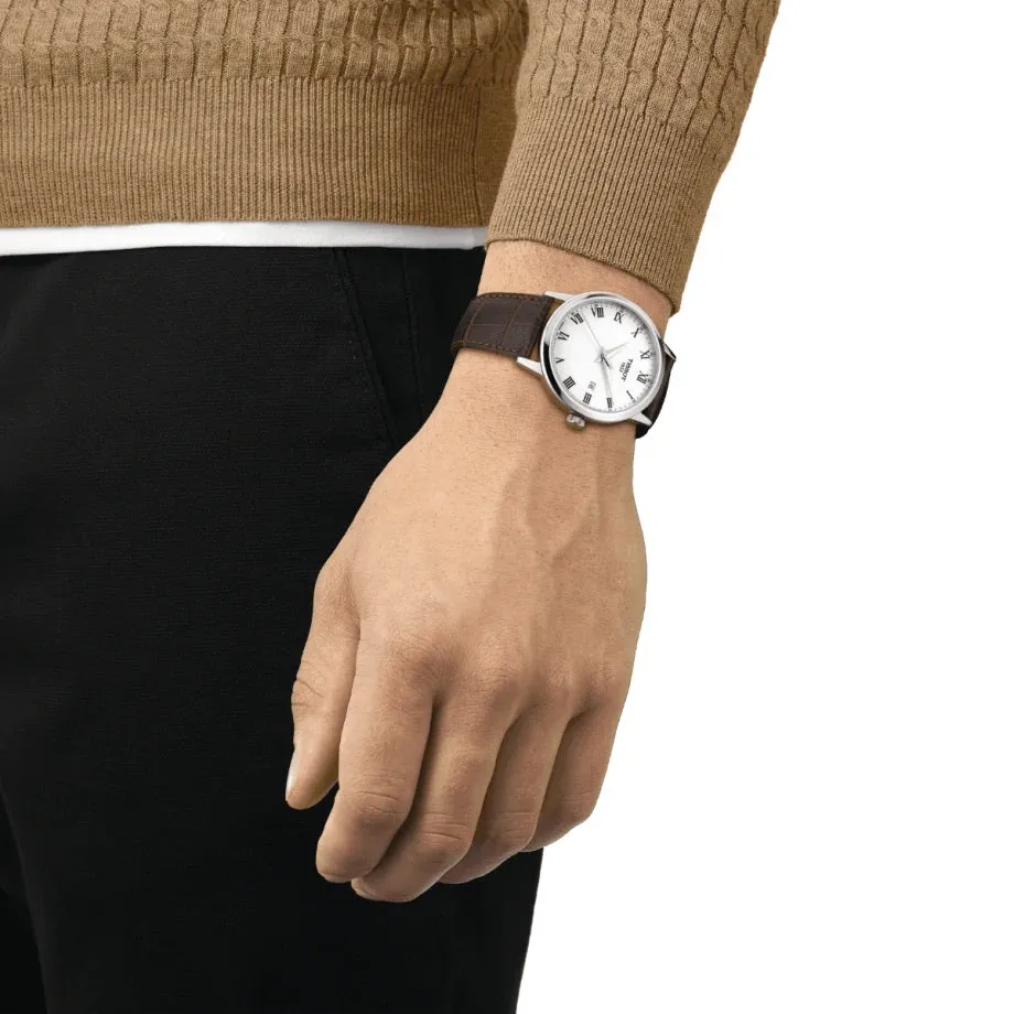 Tissot Classic Dream Mens Stainless Steel Brown Leather Strap Watch