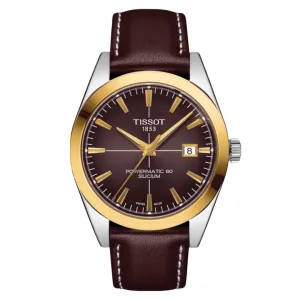 Tissot Gentleman Powermatic 80 Silicium Solid 18K Gold Bezel Automatic Men's Watch T9274074629101