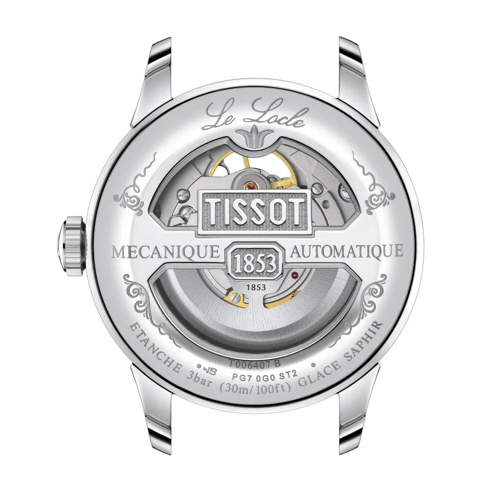 Tissot Le Locle Powermatic 80 Open Heart Mens Stainless Steel Watch