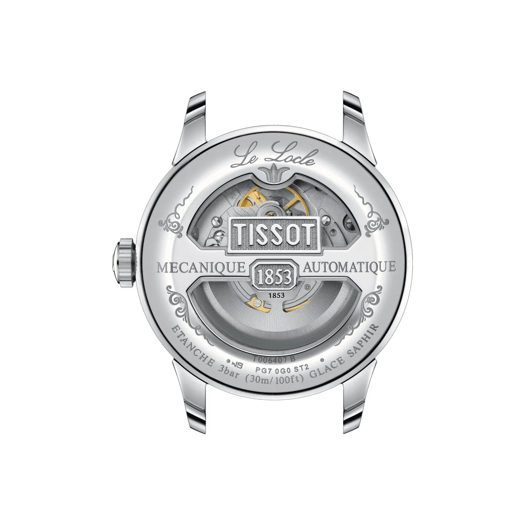 Tissot Le Locle Powermatic 80 Open Heart Mens Stainless Steel Watch