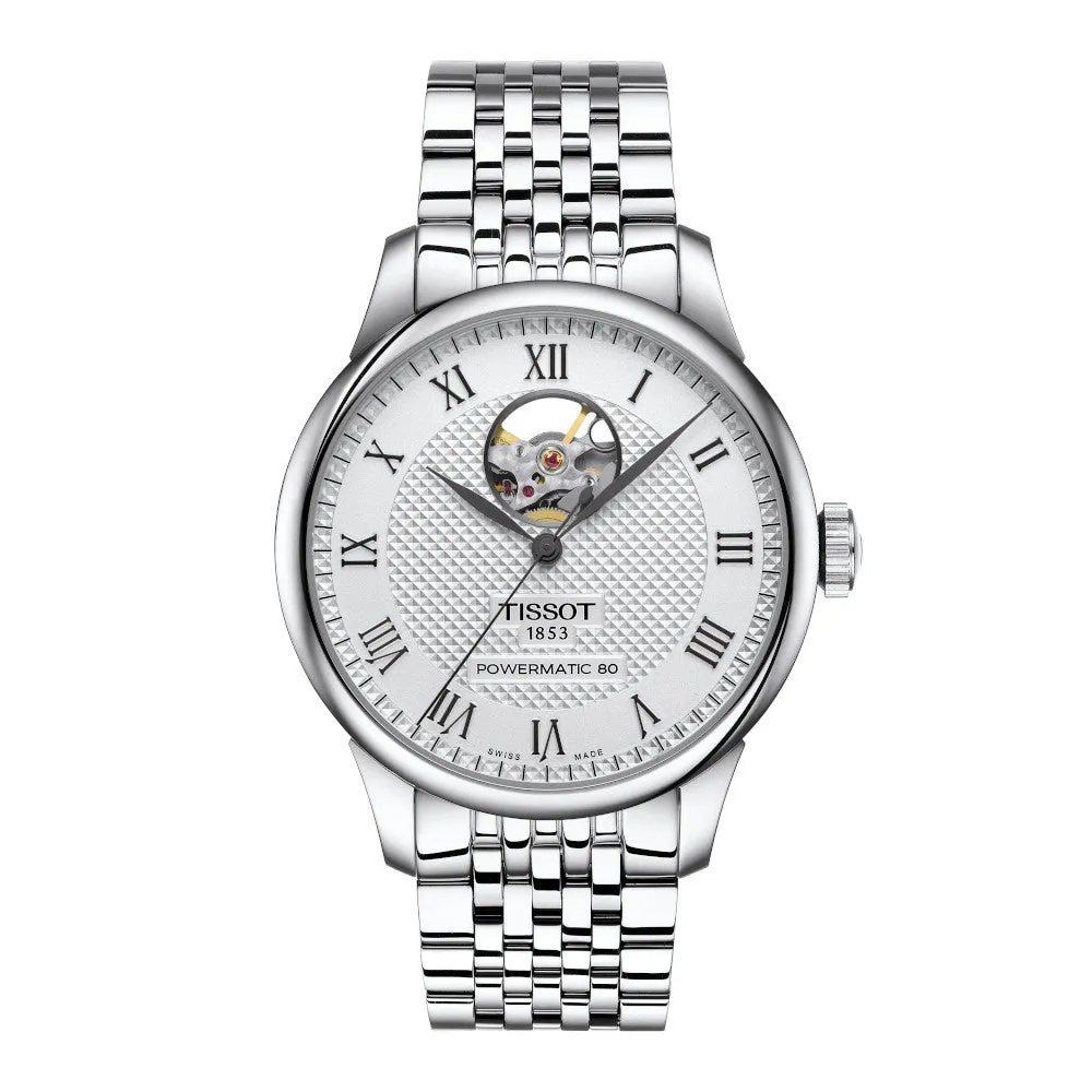 Tissot Le Locle Powermatic 80 Open Heart Mens Stainless Steel Watch