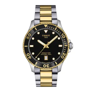 Tissot Seastar 1000 Two Tone Black Dial Watch