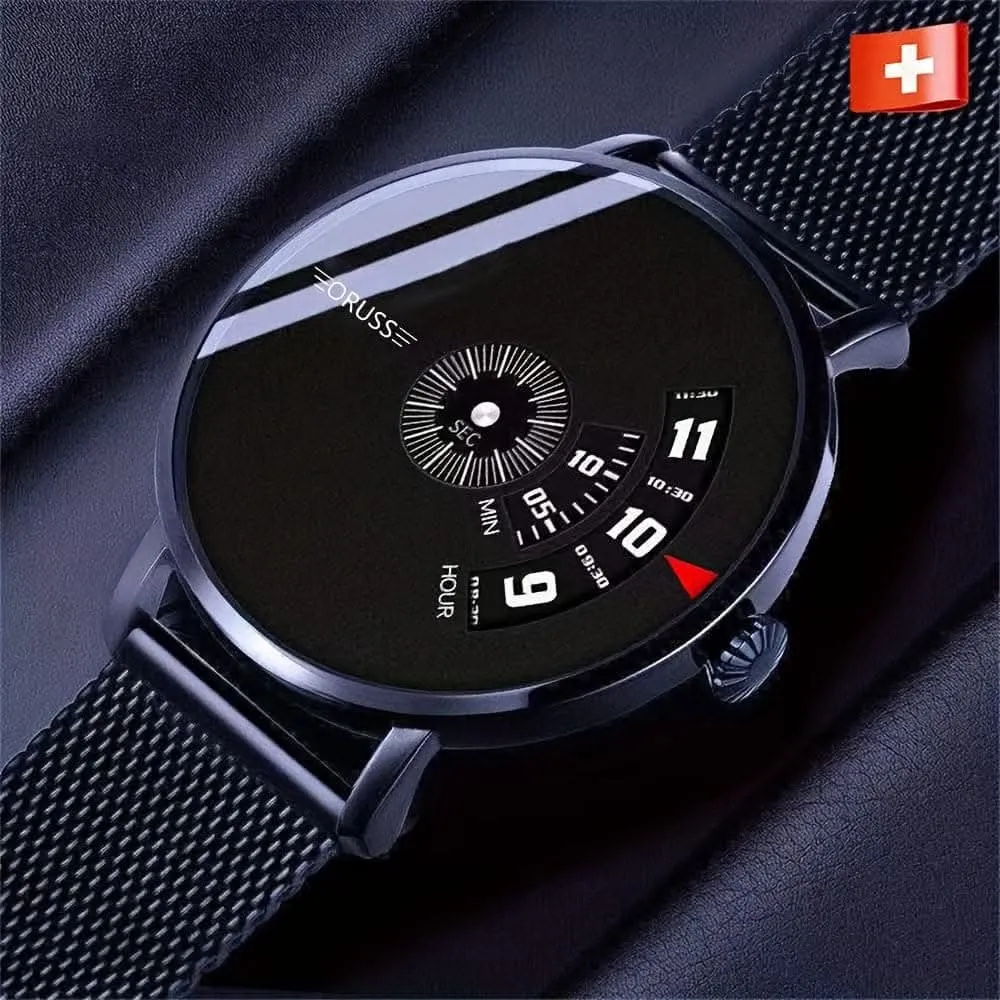 Trendy High-Grade Men's Watch - Durable Mesh Belt
