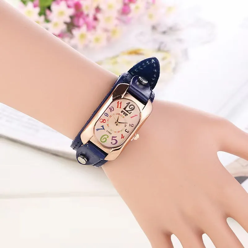 Trendy Vintage Genuine Leather  Watch