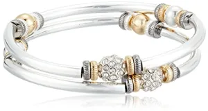 Tri Tone Bangle Bracelet for Women