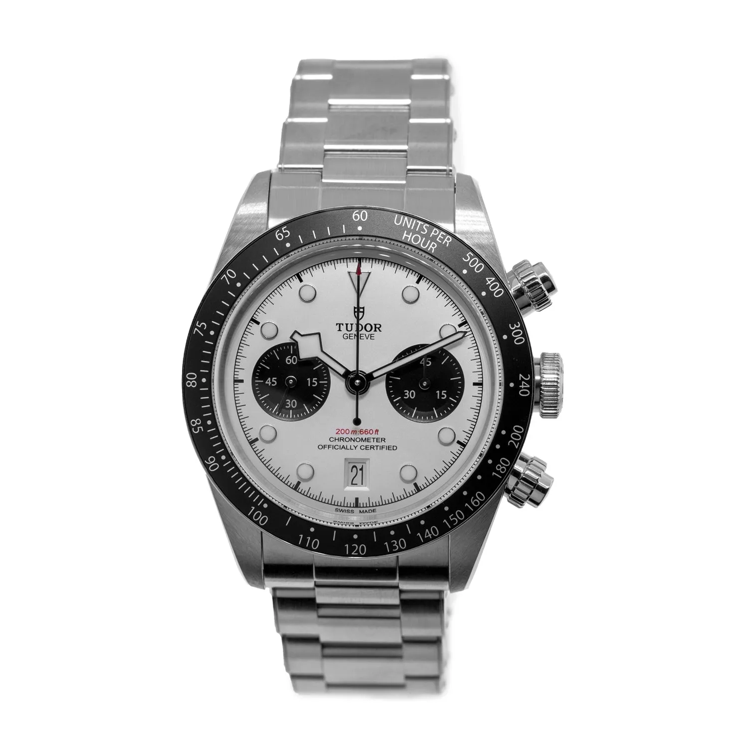 Tudor Black Bay Chrono 41mm Stainless Steel Opaline Dial & Black Bezel M79360N-0002