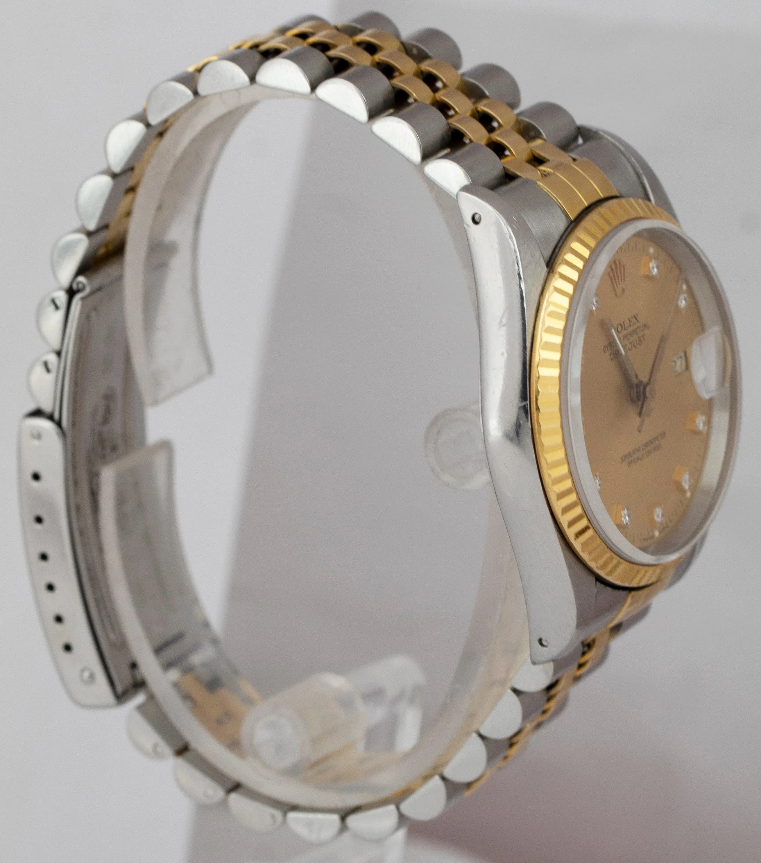 UNPOL. Rolex DateJust 36mm Champagne Diamond Two-Tone Gold Watch 16233 B P