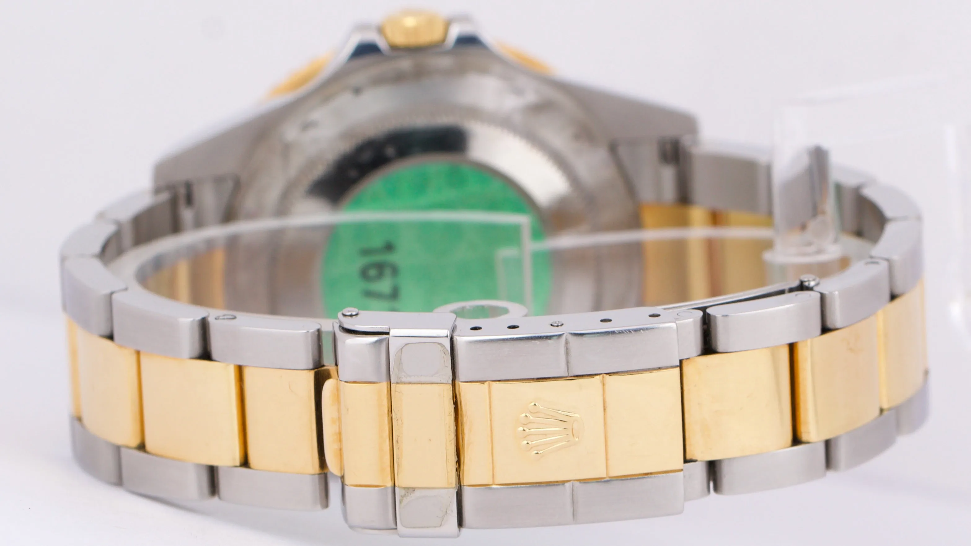 UNPOLISHED Rolex GMT-Master II NO-HOLES Black PAPERS 18K Gold 40mm 16713 BOX