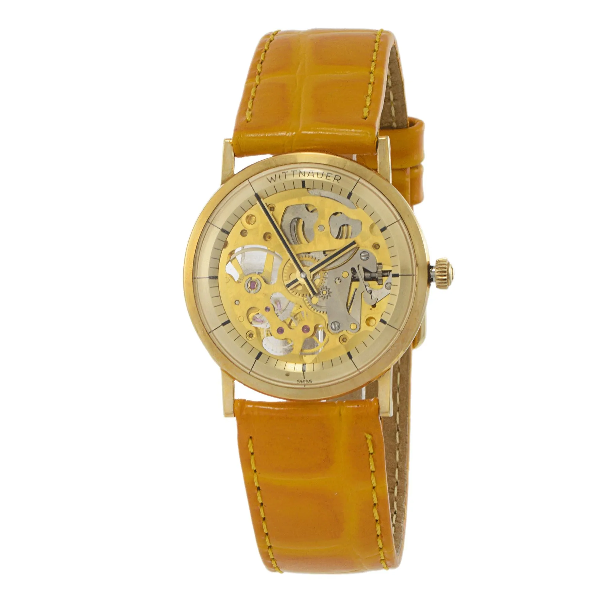 Vintage 1960's Wittnauer Skeleton Dial Watch