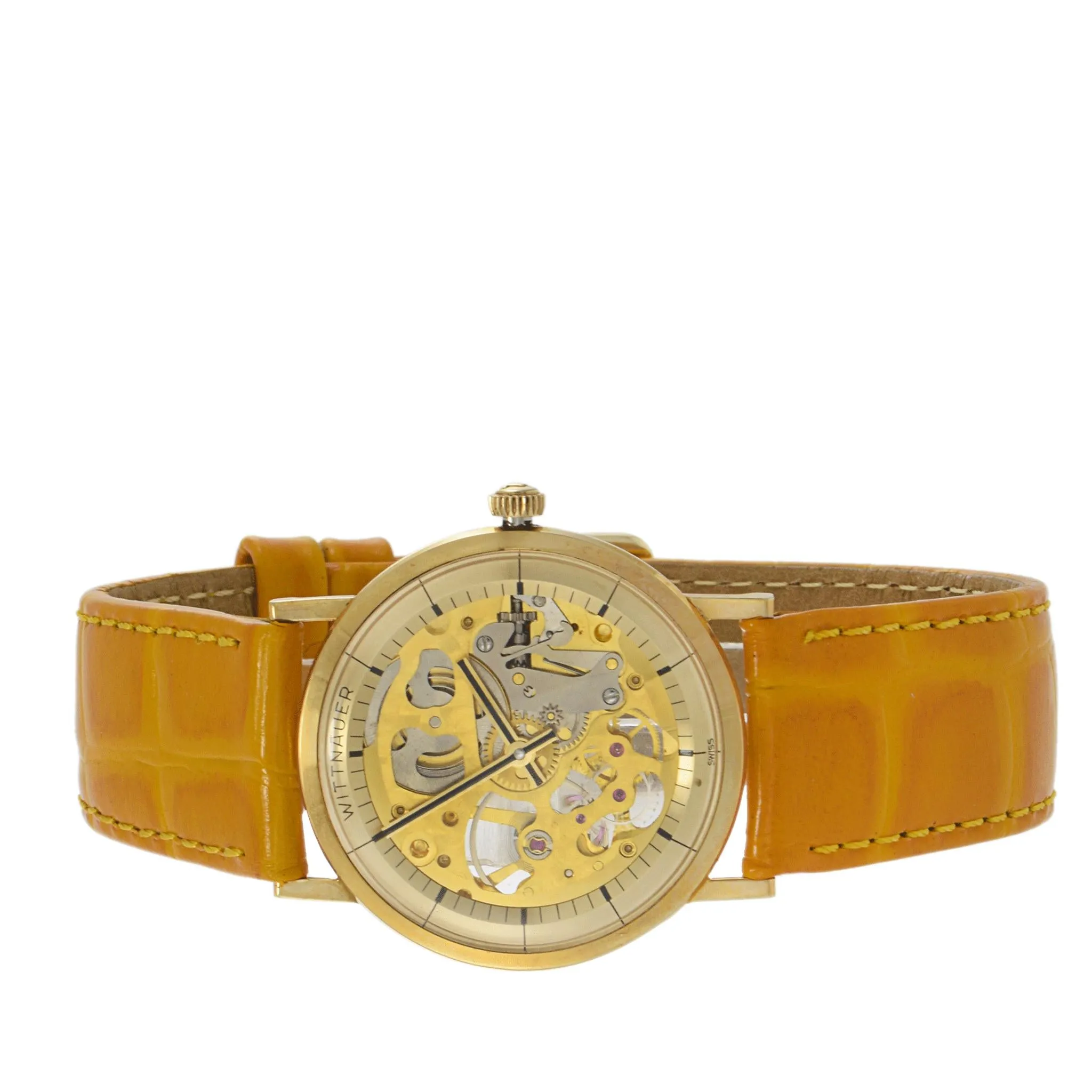 Vintage 1960's Wittnauer Skeleton Dial Watch