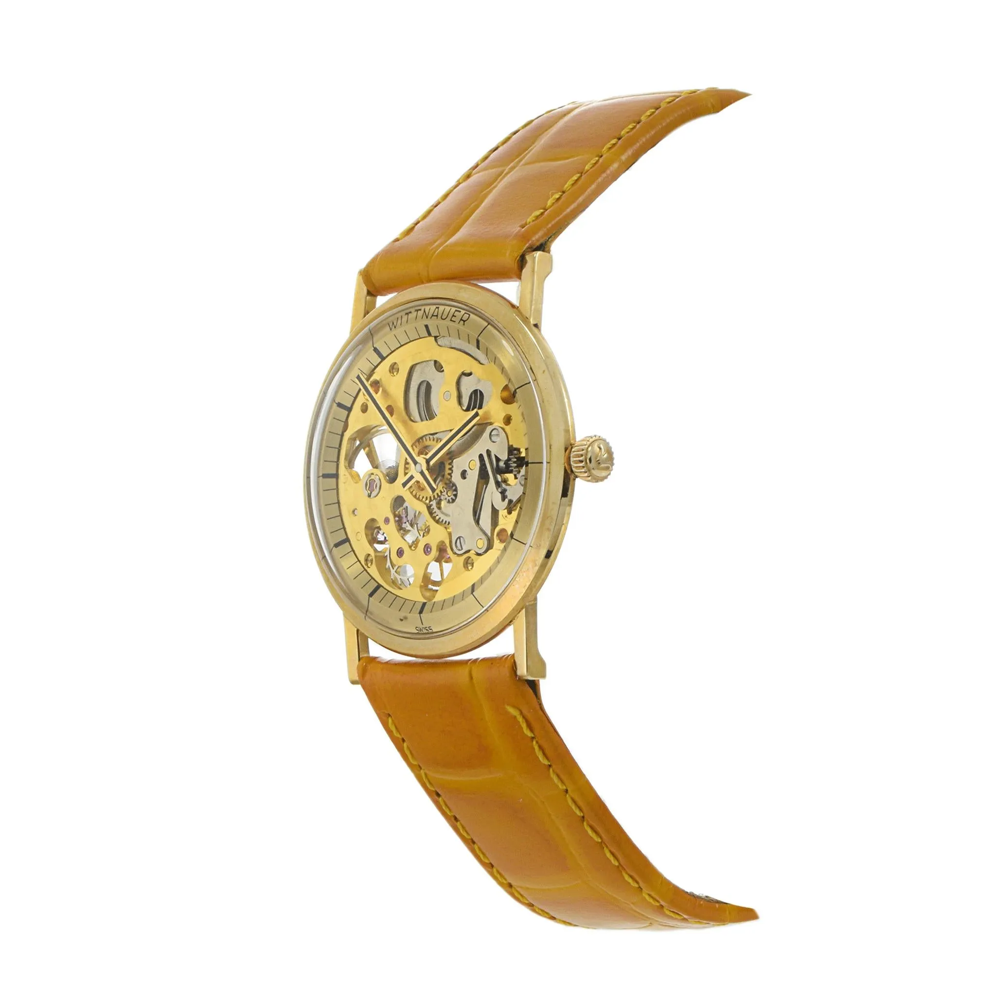 Vintage 1960's Wittnauer Skeleton Dial Watch