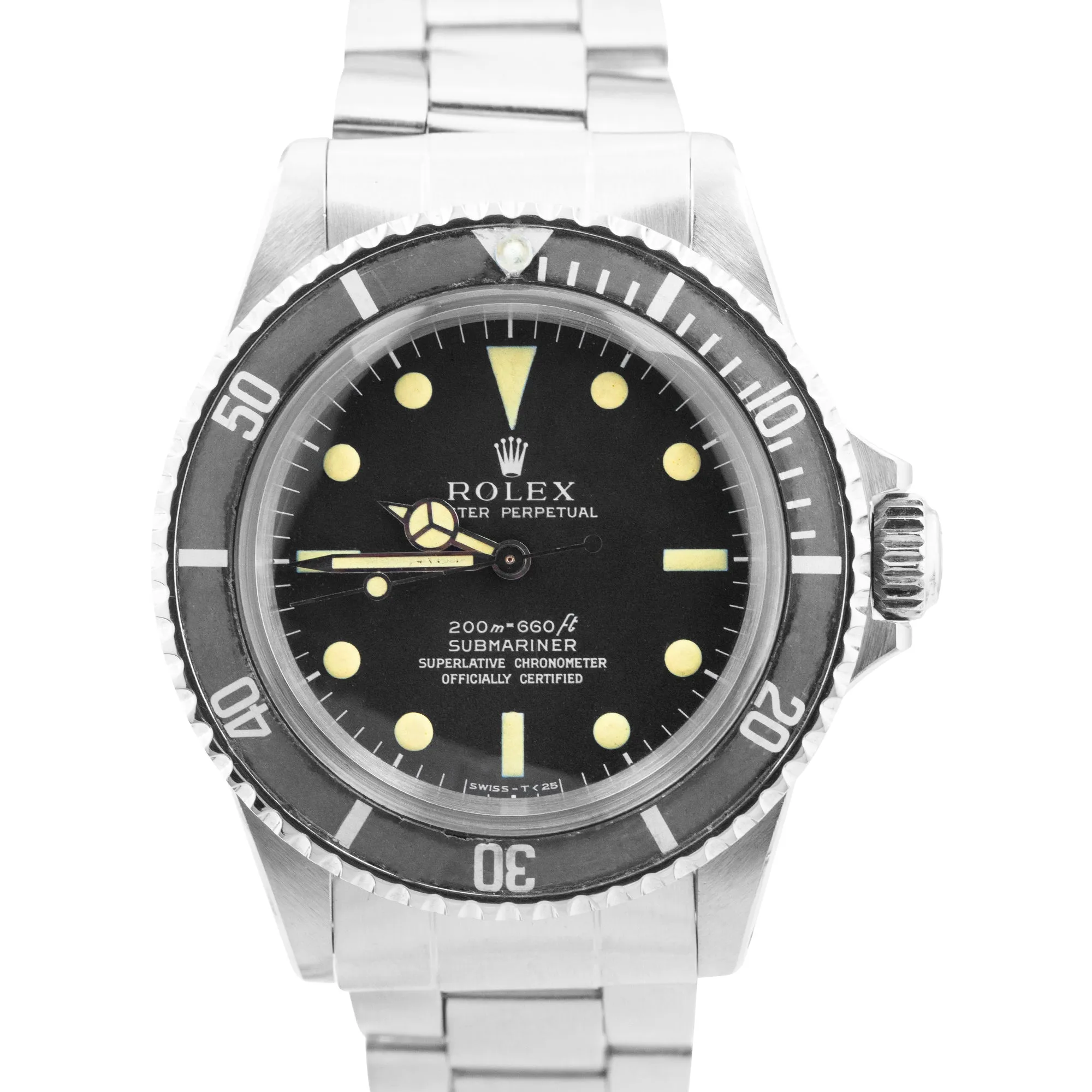 Vintage 1967 Rolex Submariner No-Date 40mm METERS FIRST 5512 Dial Watch BOX