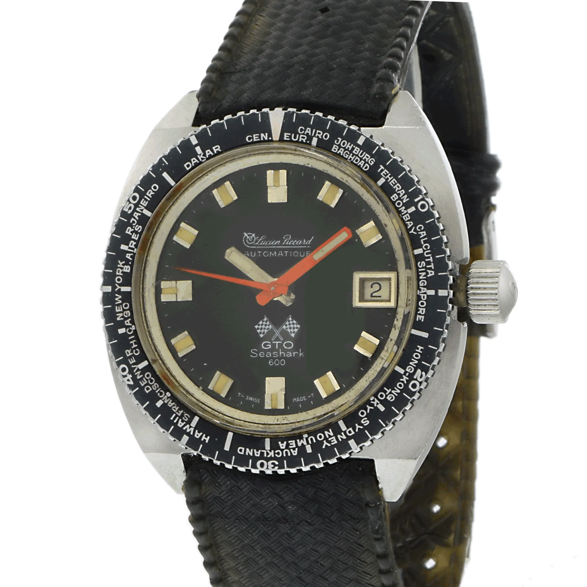 Vintage 1970s Lucien Piccard GTO Seashark 600 Automatic