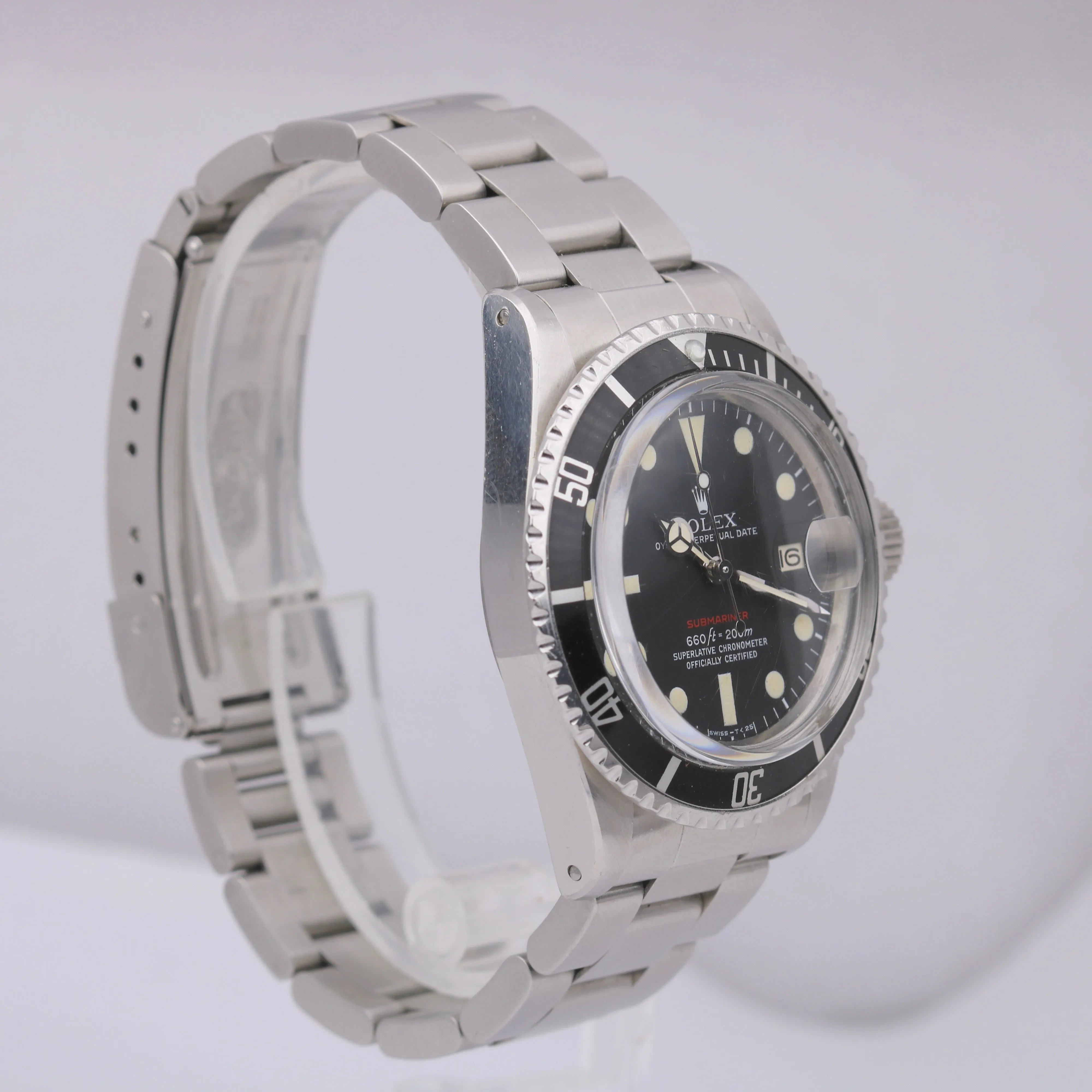 Vintage 1972 Rolex Submariner RED 1680 MK5 MKV 3.3X Stainless 40mm Watch